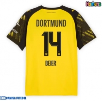 Camisa de Futebol Borussia Dortmund Maximilian Beier #14 Equipamento Principal 2025-26 Manga Curta